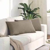 Jastucici za sofu 2 pcs Sivo-smeda 80 x 40 cm tkanina