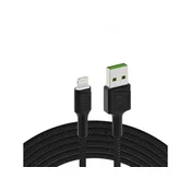 Green Cell Green Cell Cable Ray USB-A - Lightning LED 2m, hitro polnjenje Apple 2.4A