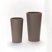 Okrasni lonec Brooklyn 75x40 taupe barve - siva - 50 do 75 cm - Umetna masa