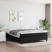 shumee vidaXL Posteljni okvir brez vzmetnice, črne barve, 180x200 cm, oblazinjen s tkanino