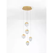 ALICIA LED LUSTER 5X ZLATNA 25W 3000K IP20 TRIAC DIMABILNA NL9124123