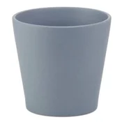 Polnix Cvetlični lonček s keramičnim pokrovom CLASSIC mat siv 15 cm