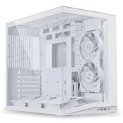 Računalniško ohišje Lian Li O11 Dynamic Mini V2 Flow, ATX, Midi-Tower, kaljeno steklo, belo