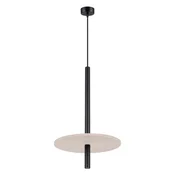 Črna/bež kovinska viseča svetilka o 30 cm Rilu – Sollux