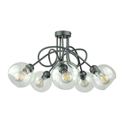 Plafonski luster EVIE 5xE27/60W/230V antracit/prozirno