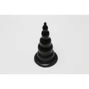 Gardj Europe Rocket Drill, 7,3-palčni črn velik analni čep, 7,3 palca/18,5 cm