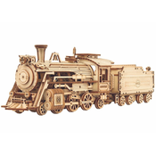 Robotime Prime steam express parni vlak, scale model 1:80, Lesena 3D sestavljanka, (MC501)