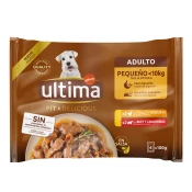 Ultima Fit & Delicious Mini Adult 44 x 100 g - Piščanec in govedina