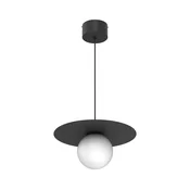 Viseča svetilka na kablu FLAT 1xE27/15W/230V črna