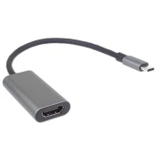 PremiumCord pretvornik USB-C v HDMI, ločljivost 4K in FULL HD 1080p, kovinsko ohišje