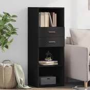 Visoka komoda crna 45 x 42,5 x 124 cm od konstruiranog drva