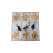 Lilium drveni ukrasi set od 9, 8cm, 451411