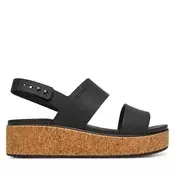 Sandali Crocs Brooklyn Cork Low Wedge 211144 Črna