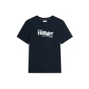 TOMMY HILFIGER Majica Logo Graphic mornarska/bela