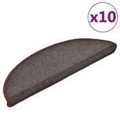 Vidaxl Preproge za stopnice 10 kos 56 x 17 x 3 cm Non-Slip Kavna rjava