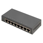 Digitus 8-port Gigabit switch, desktop, unmanaged, metal housing