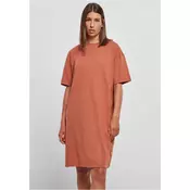 Womens dress with a slit tm. Orange