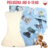 shumee Večnamenski žep za plenice AIO iz mikroflisa BLUE DOGS NappiMe
