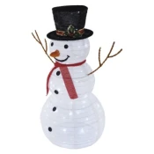 80LED FOLS SNOWMAN CW