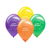 Napihljiv balon VSE NAJBOLJŠE ZA ROJSTNI DAN mešanica barv O25cm `M` [100 kosov]