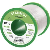 Stannol Stannol HF34 1\,6% 1\,0MM FLOWTIN TC CD 1000G spajkalna žica\, neosvinčena tuljava\, neosvinčeni Sn99\,3Cu0\,7 ORM0 1000 g 1 mm, (20395536)