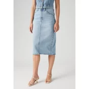 Levis za ženske. 001VH-0001 Krilo z visokim porastom Slit modro (23), Modra, Priložnostno, Bombaž, Džins