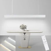 Nettlife NETTLIFE LED viseča svetilka, bela, moderna, premer 107 cm, aluminij, 32 W, zatemnilna z daljincem, linearna oblika, (22122998)