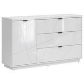 KOMODA  156/93/42,5 cm  bijela, bijela visoki sjaj