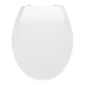 Bela deska za WC školjko s počasnim zapiranjem Wenko Kos, 44 x 37 cm