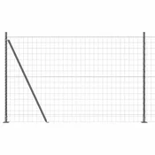 Vidaxl Varjena žična ograja z betonsko podlago 10 x 1,5 m (Š x V)