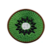 shumee Našitek rezine kivija - zeleno in zdravo sadje - magnetna podlaga - vezen našitek/značka/emblem