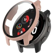 GS Ovitek 2 v 1 + kaljeno steklo za Garmin Venu 2 Plus, roza