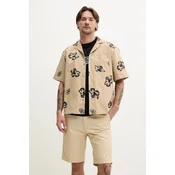 HUGO Srajca Eligino 50539135 Bež Relaxed Fit