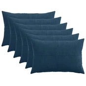 vidaXL Prevleka za blazino 6 pcs ALMELO Temno modra 30 x 50 cm