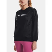 Under Armour Sweatshirt Recover Woven Shine Crew-BLK - Womens