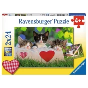 Ravensburger Slagalica Zaljubljene mace, 2x24 dela