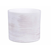 Pokrov za cvetlični lonec MUCHA WHITE keramika mat d17x16cm