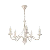 Luster na lancu ANTON 5xE14/60W/230V bela patina