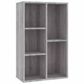 Ormaric za knjige / komoda siva boja hrasta 50x25x80 cm drveni