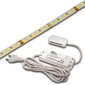 Hera LED trakovi Basic-Tape S, IP54, 3.000K, dolžina 100 cm - Dnevna soba/jedilnica - Sodobni - bela, prozorna - Plastika