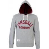 JOPA LONSDALE BOXING S KAPUCO, SIVA BARVA , LOGO VINTAGE