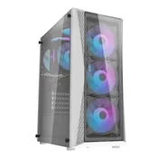 darkFlash Računalniško ohišje DARKFLASH DK352 Plus + 4 ventilatorji ARGB (črno-belo)
