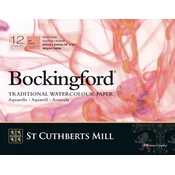 Akvarelni blok CANSON St Cuthberts Bockingford gladek (HP) bel 300 g/m2 - 12 listov - 41 × 31 cm