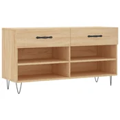 Vidaxl Klop za čevlje sonoma hrast 102x35x55 cm inženirski les