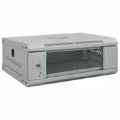 vidaXL omara za omrežje s shranjevanjem Siva 53 x 45 x 21 cm Jeklo