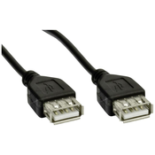 Akyga Akyga USB kabel USB-A vtičnica\, USB-A vtičnica 1.8 m črna AK-USB-06, (20578039)