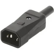 Bachmann C14 kabel-konektor, crni, montabilan, 10A 19.07.1294