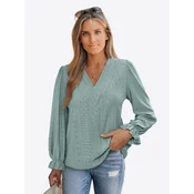 Cupshe Bluza In Focus Black Top zelena