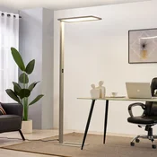 Prios LED pisarniška talna svetilka Taronis, srebrna, 195 cm, z možnostjo - Študija/pisarna - Sodobni - srebrna (RAL 9006) - Aluminij