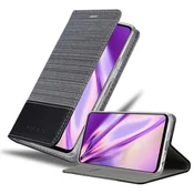 Cadorabo CADORABO Ohišje, združljiv s Huawei v sivi črni barvi - zaščitni pokrov z magnetnim zapiranjem, stoječo funkcijo in režo za kartico, (20567618)